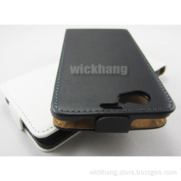 Genuine Real Leather Flip up Down Case for Sony Xperia Z1 Mini (P-CSON007)